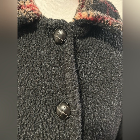Sandro Fleece Teddy Bear Button Coat Jacket - Picture 5 of 6